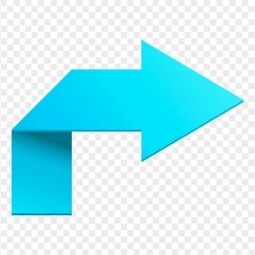 HD Turquoise Turn Right Arrow Sign Icon Symbol PNG