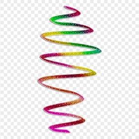 HD Colorful Zigzag Glitter Line Transparent PNG