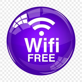 WIFI Free Round Purple Logo Sign FREE PNG