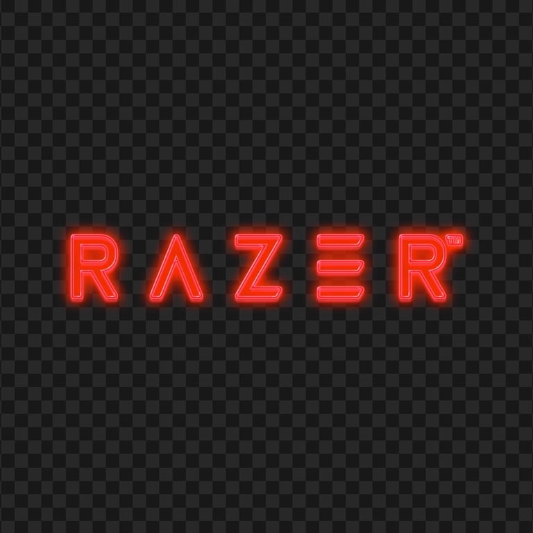 Red Razer Glowing Neon Logo PNG