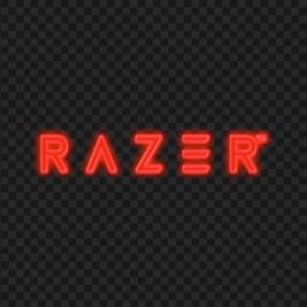 Red Razer Glowing Neon Logo PNG