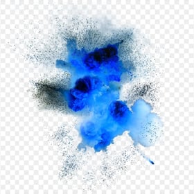 Download Blue Watercolor Smoke Dust Explosion PNG