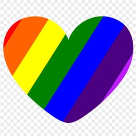 HD Rainbow Multicolor Heart Love PNG