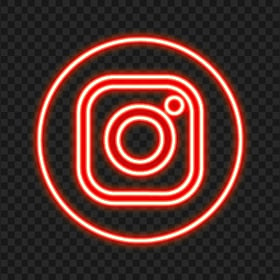 PNG Red Neon Instagram Logo Icon