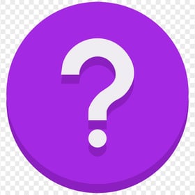 Purple Vector Round Circle Question Mark Icon PNG