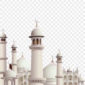 Cartoon Ramadan Mosque Castle Illustration Icon