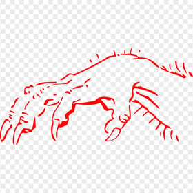 HD Red Monster Hand Claw Silhouette Transparent PNG