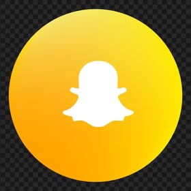 HD Circular Snapchat Yellow Logo Icon PNG Image