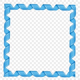 HD Blue Fabric Square Frame PNG