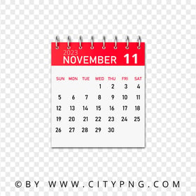 November 2023 Graphic Calendar PNG