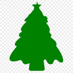 HD Green Christmas Tree Shape Silhouette Icon PNG