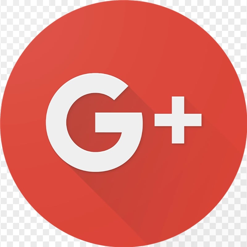 Flat Round G Google Plus Social Media Icon