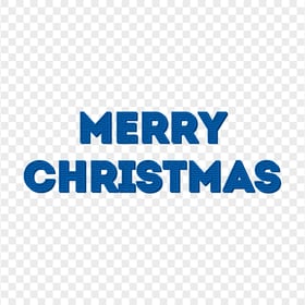 Merry Christmas Blue Text Art HD PNG