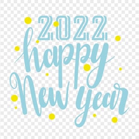 PNG Happy 2022 Year Calligraphy Illustration