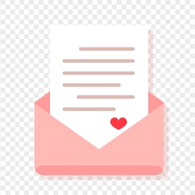 Cute Pink Vector Romantic Love Letter HD PNG
