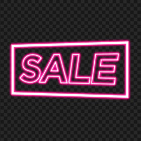 Glowing Sale Word Pink Neon Sign HD PNG
