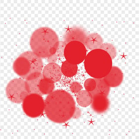 HD Red Bokeh Lights Circles Effect PNG