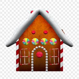 Cartoon Illustration Gingerbread Christmas House PNG