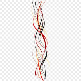 Black, Red And Yellow Curves Lines Abstract HD PNG
