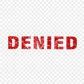 Denied Word Red Rectangular Stamp