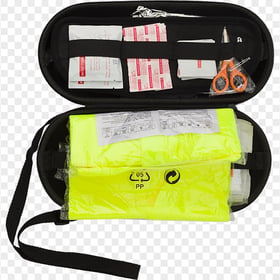 Black Small First Aid Bag With Medical Supplies
