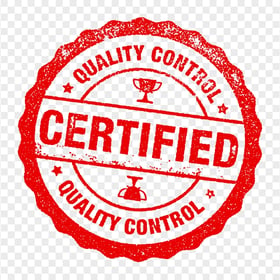 Certified Quality Control Red Stamp Logo Sign HD PNG
