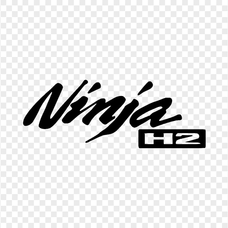 Ninja Kawasaki H2 Black Logo HD PNG