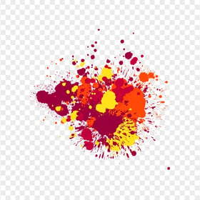 HD Pink Orange and Yellow Abstract Paint Splatter PNG