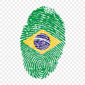 HD Fingerprint Brazil Flag Transparent PNG