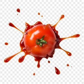 Tomato Red Sauce Splash HD Transparent Background