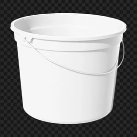 HD White Plastic Bucket PNG