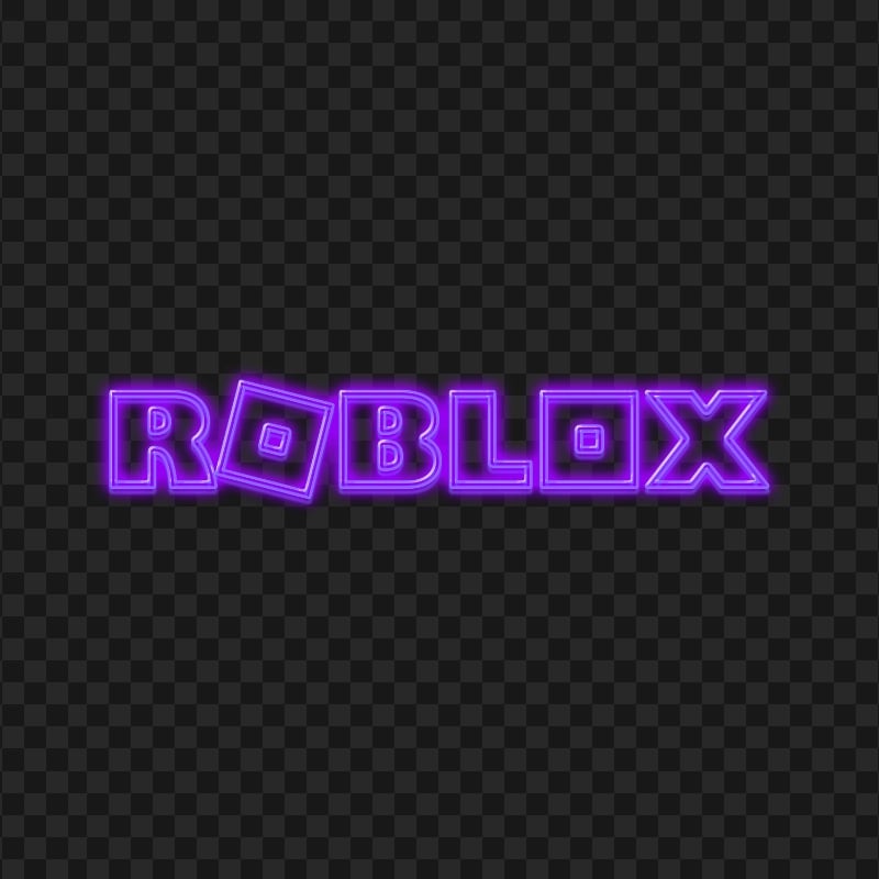 Purple Neon Roblox Logo PNG Citypng