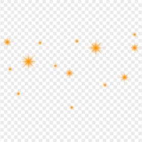 Orange Stars Sparkle Background PNG