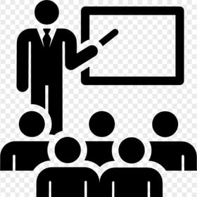 Classroom Training  Black Icon PNG