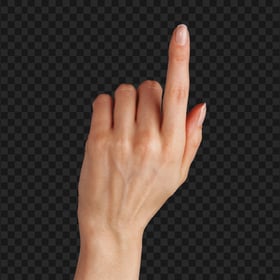 HD Hand One Finger Pointing Up PNG | Citypng