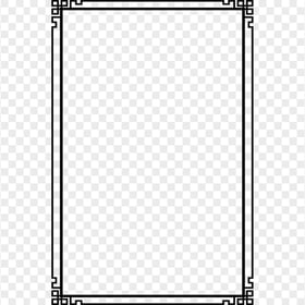 Black Chinese Vertical Simple Frame PNG