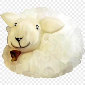 Watercolor Cartoon Sheep Clipart