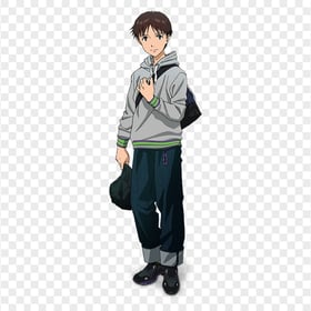 HD Ikari Shinji Full Body Manga Anime Character PNG