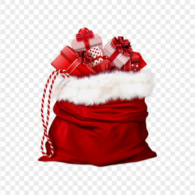 Santa Claus Christmas Bag Of Gifts FREE PNG