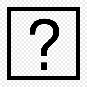 Square Black Question Mark Icon PNG