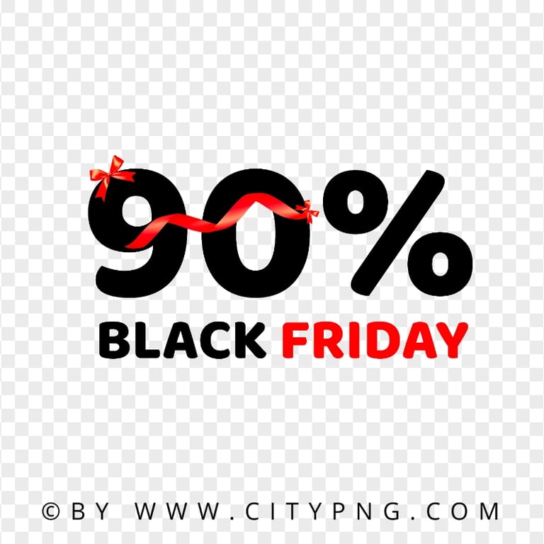 Discount 90 Percent Black Friday Logo Sign PNG Citypng