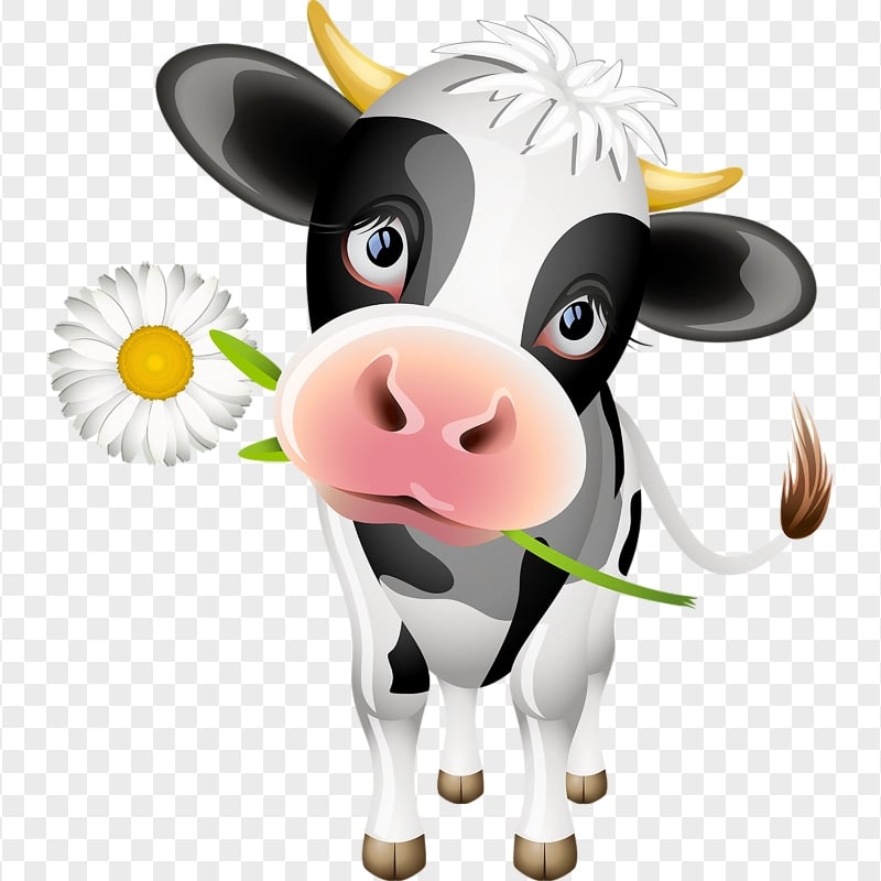 HD Cute Cartoon Cow Calf Character PNG