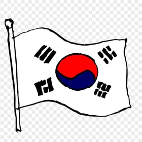 Clipart South Korean Flag Pole PNG Image