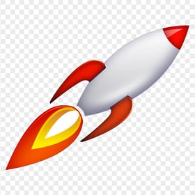 HD Cartoon Illustration Flying Rocket PNG