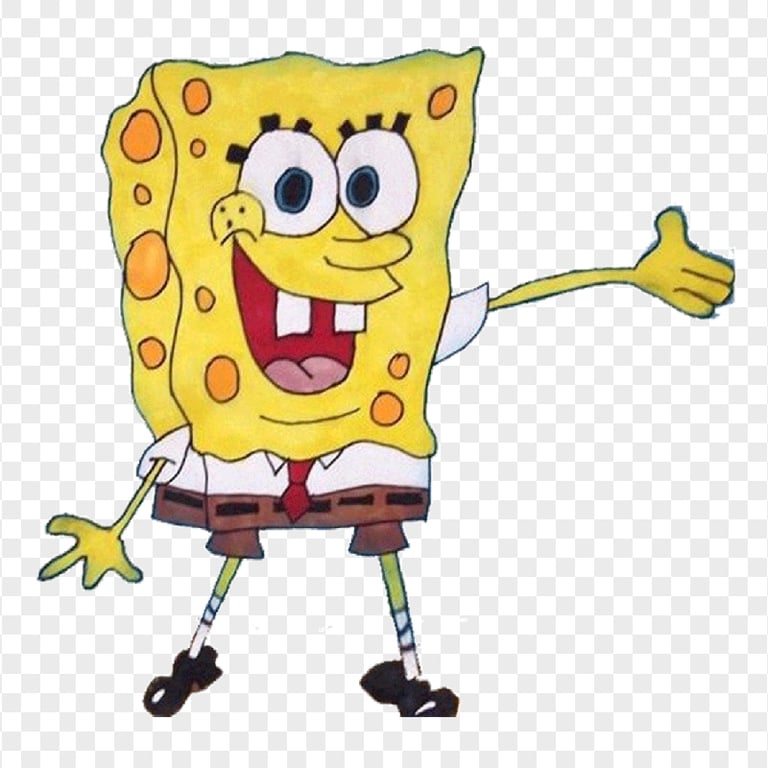 HD SpongeBob Cartoon Standing Clipart Character PNG | Citypng