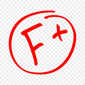 HD F+ Grade Result Hand Drawn PNG