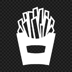 White French Fries Cup Silhouette Icon