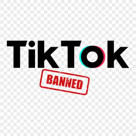 TikTok Logo Ban Banned Sign Icon