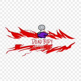 HD Among Us Purple Character Reported Dead Body PNG