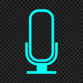 Light Blue Microphone Mic Voice Sound Icon Transparent Background